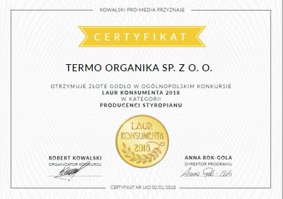 Termo Organika - Laur Konsumenta - nagroda styropian